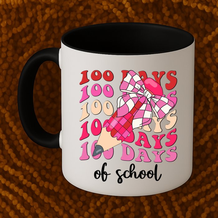 Cute 100 Days Of School Ribbon Bow Mug