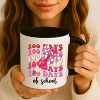 Cute 100 Days Of School Ribbon Bow Mug
