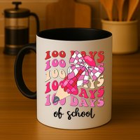 Cute 100 Days Of School Ribbon Bow Mug