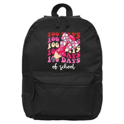 Cute 100 Days Of School Ribbon Bow 16 in Basic Backpack