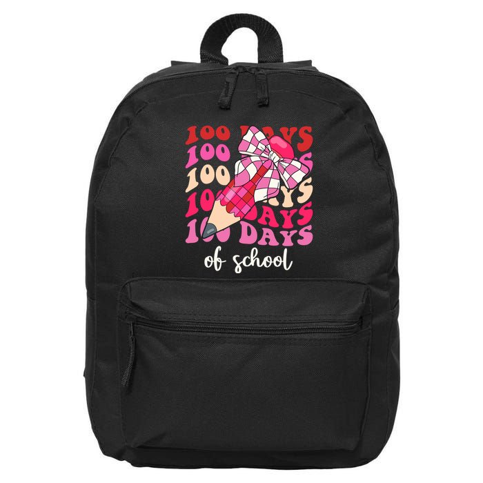 Cute 100 Days Of School Ribbon Bow 16 in Basic Backpack