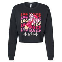 Cute 100 Days Of School Ribbon Bow Cropped Pullover Crew