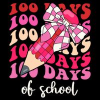 Cute 100 Days Of School Ribbon Bow Full Zip Hoodie