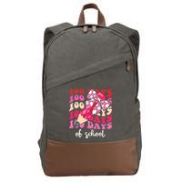 Cute 100 Days Of School Ribbon Bow Cotton Canvas Backpack
