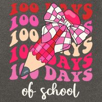 Cute 100 Days Of School Ribbon Bow Cotton Canvas Backpack