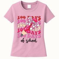 Cute 100 Days Of School Ribbon Bow Womens T-Shirt