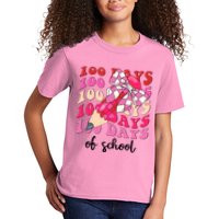 Cute 100 Days Of School Ribbon Bow Kids T-Shirt