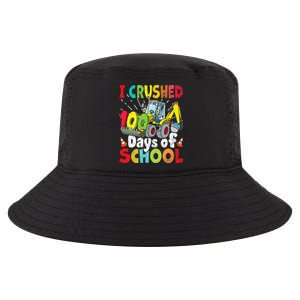 Crushed 100 Days Of School Construction Excavator Truck Cool Comfort Performance Bucket Hat