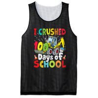 Crushed 100 Days Of School Construction Excavator Truck Mesh Reversible Basketball Jersey Tank