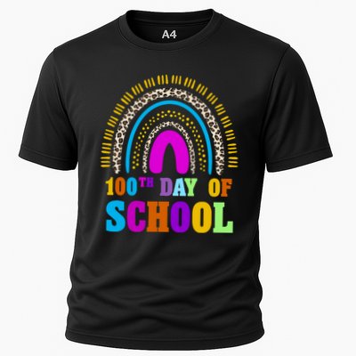 Cute 100th Day Of School Leopard Rainbow Performance Shirt