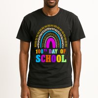 Cute 100th Day Of School Leopard Rainbow Tall T-Shirt