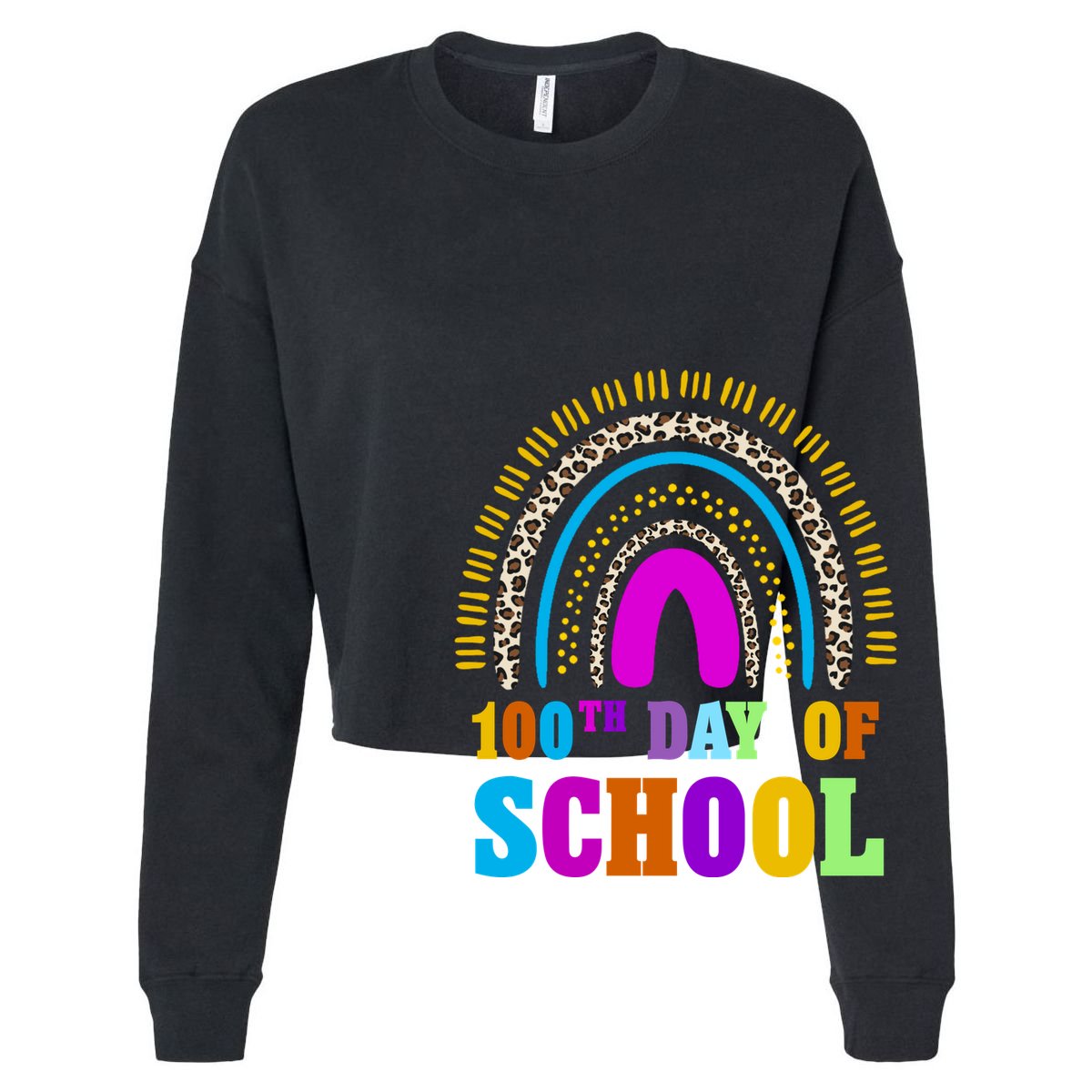 Cute 100th Day Of School Leopard Rainbow 15oz Campfire Ceramic Mug