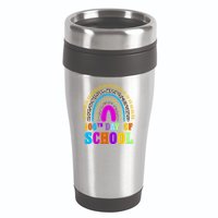 Cute 100th Day Of School Leopard Rainbow 16oz Travel Tumbler