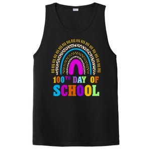 Cute 100th Day Of School Leopard Rainbow PosiCharge Competitor Tank