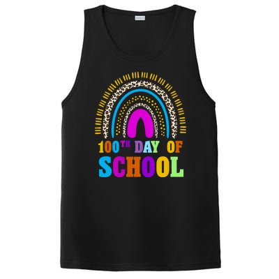 Cute 100th Day Of School Leopard Rainbow PosiCharge Competitor Tank