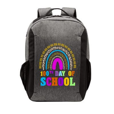 Cute 100th Day Of School Leopard Rainbow Vector Backpack