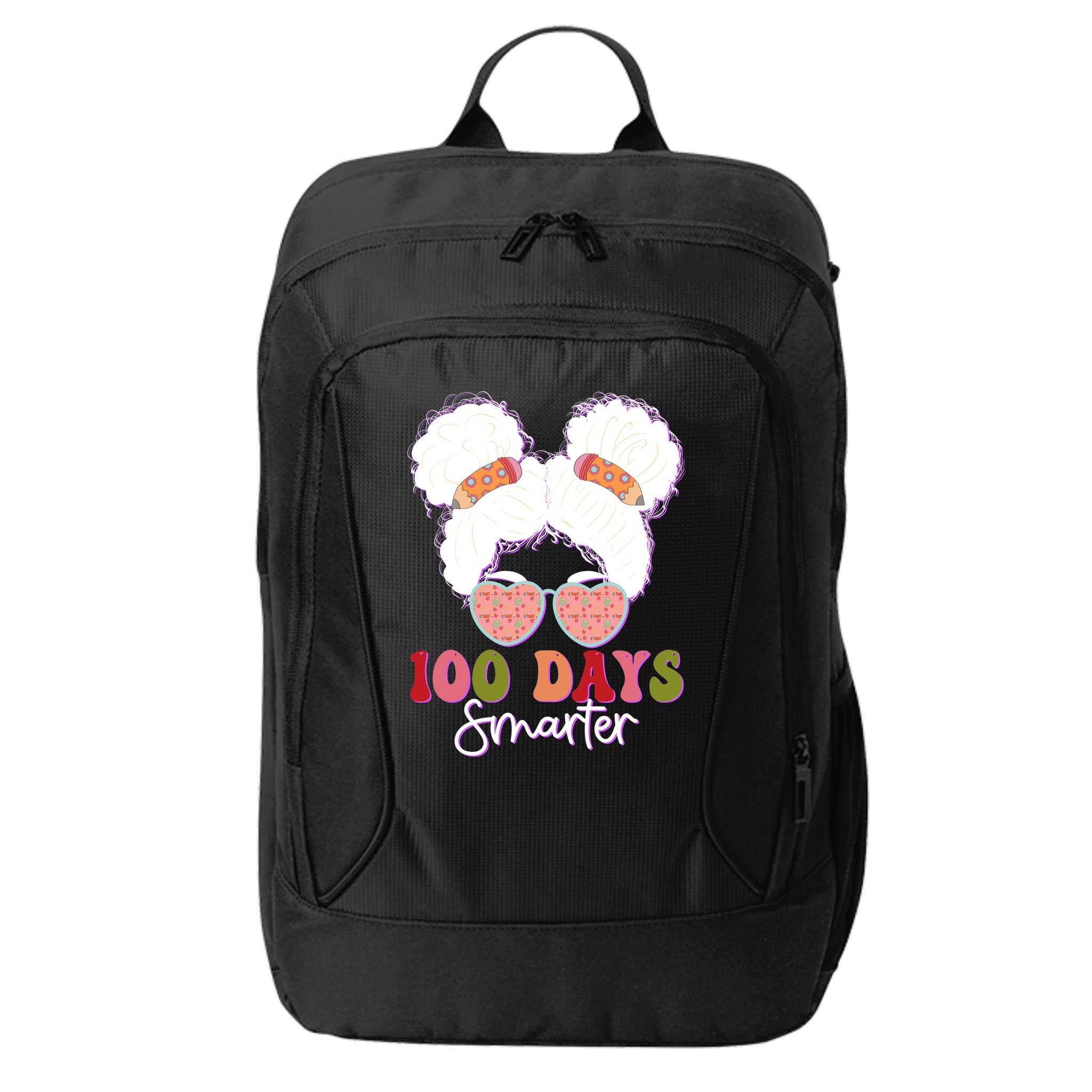 Cute 100 Days Smarter Afro Puff Girl City Backpack