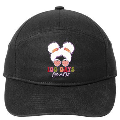 Cute 100 Days Smarter Afro Puff Girl 7-Panel Snapback Hat