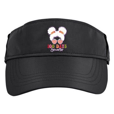 Cute 100 Days Smarter Afro Puff Girl Adult Drive Performance Visor