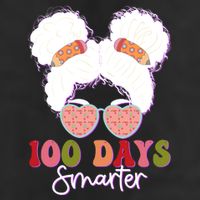 Cute 100 Days Smarter Afro Puff Girl Adult Drive Performance Visor