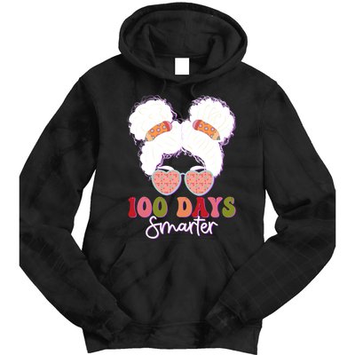Cute 100 Days Smarter Afro Puff Girl Tie Dye Hoodie