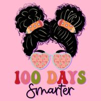 Cute 100 Days Smarter Afro Puff Girl Toddler Hoodie
