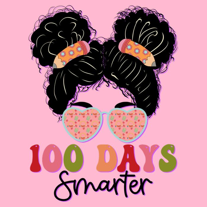 Cute 100 Days Smarter Afro Puff Girl Toddler Hoodie