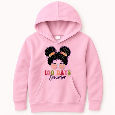 Cute 100 Days Smarter Afro Puff Girl Kids Hoodie