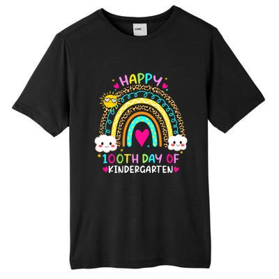 Cute 100th Day Of Kindergarten 100 Days Smarter Rainbow Gift Tall Fusion ChromaSoft Performance T-Shirt