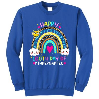 Cute 100th Day Of Kindergarten 100 Days Smarter Rainbow Gift Sweatshirt