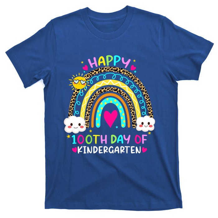 Cute 100th Day Of Kindergarten 100 Days Smarter Rainbow Gift T-Shirt