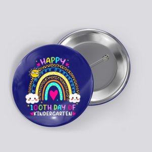 Cute 100th Day Of Kindergarten 100 Days Smarter Rainbow Gift Button