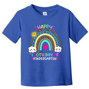 Cute 100th Day Of Kindergarten 100 Days Smarter Rainbow Gift Toddler T-Shirt