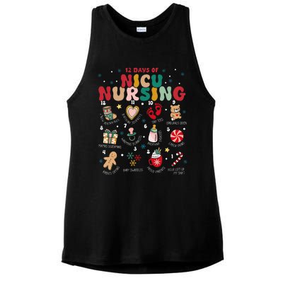 Cute 12 Days of Nicu Unit Nursing Funny Christmas  Ladies PosiCharge Tri-Blend Wicking Tank