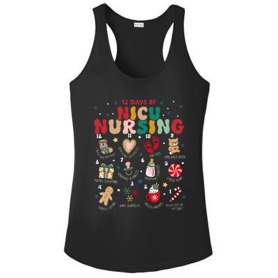 Cute 12 Days of Nicu Unit Nursing Funny Christmas  Ladies PosiCharge Competitor Racerback Tank