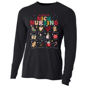 Cute 12 Days of Nicu Unit Nursing Funny Christmas  Cooling Performance Long Sleeve Crew