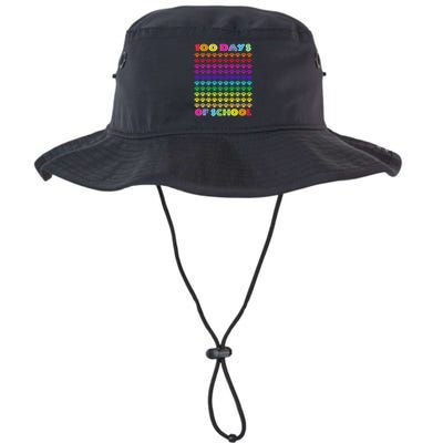Cute 100 Days Of School Cat Footprint Loving It Hearts Bucket Hat