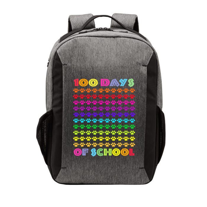 Cute 100 Days Of School Cat Footprint Loving It Hearts Vector Backpack