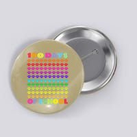 Cute 100 Days Of School Cat Footprint Loving It Hearts Button