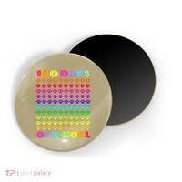 Cute 100 Days Of School Cat Footprint Loving It Hearts Magnet