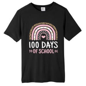 Cute 100th Day Of School 100 Days Leopard Rainbow Tall Fusion ChromaSoft Performance T-Shirt