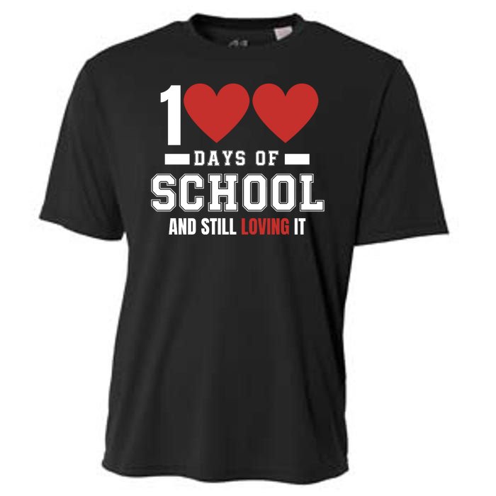 Cute 100 Days Of School And Still Loving It Hearts 100th Day 100 Days Of School Cooling Performance Crew T-Shirt