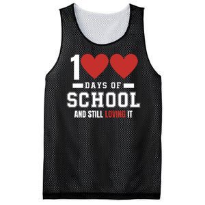 Cute 100 Days Of School And Still Loving It Hearts 100th Day 100 Days Of School Mesh Reversible Basketball Jersey Tank