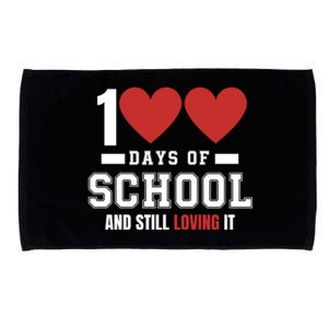 Cute 100 Days Of School And Still Loving It Hearts 100th Day 100 Days Of School Microfiber Hand Towel