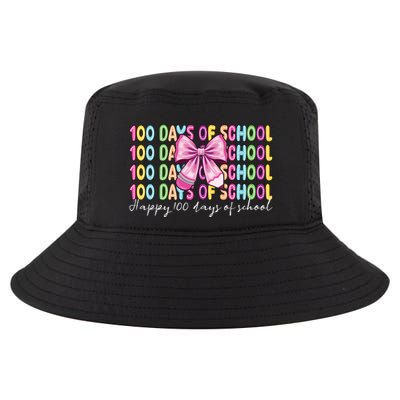 Cute 100 Days Of School Coquette Bow Pencil Cool Comfort Performance Bucket Hat