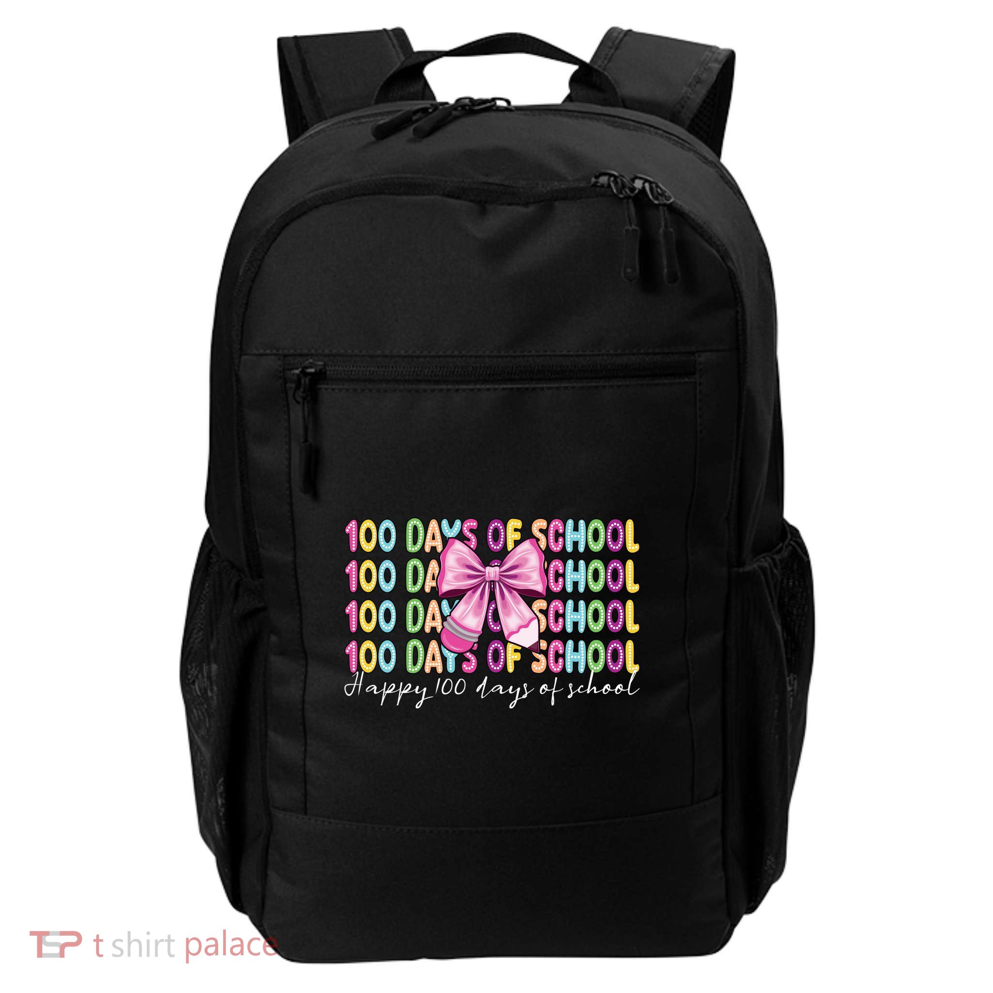 Cute 100 Days Of School Coquette Bow Pencil Daily Commute Backpack