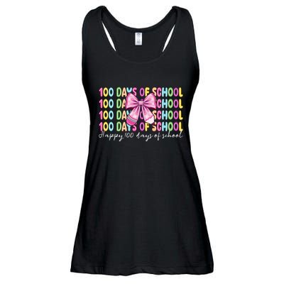 Cute 100 Days Of School Coquette Bow Pencil Ladies Essential Flowy Tank