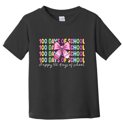 Cute 100 Days Of School Coquette Bow Pencil Toddler T-Shirt