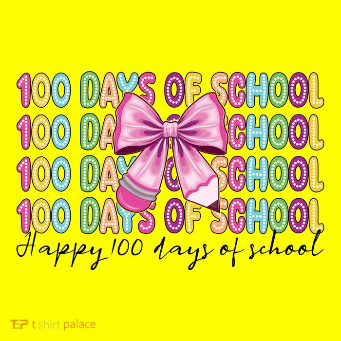 Cute 100 Days Of School Coquette Bow Pencil T-Shirt
