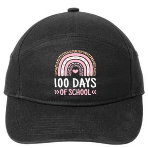 Cute 100 Days Of School Rainbow 100th Day Of School 7-Panel Snapback Hat